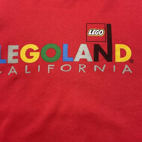 Vintage 90’s Legoland California Crewneck Sweatshirt Red Size Medium - Picture 2 of 6
